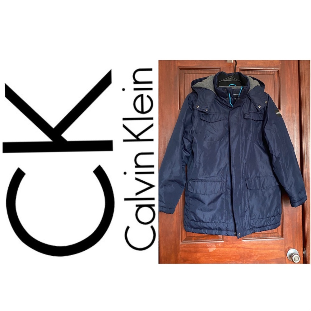 Calvin Klein Jeans kids Navy Blue Winter Coat - Picture 1 of 13
